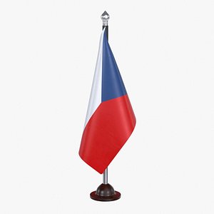 3D Czech Republic Flag Stand