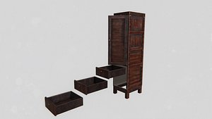 3D office wardrobe cabinet ar