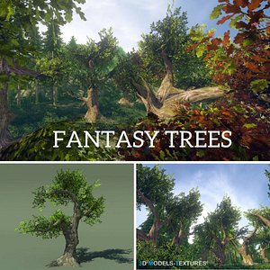 3D model fantasy trees