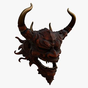 Japanese Oni Demon Mask Dark Fantasy Samurai Mask
