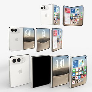 iPhone Duo Rigged Folding Phone and Animated