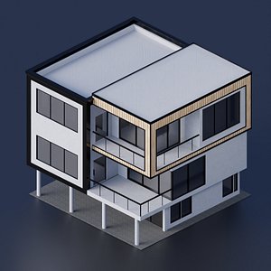 3D model Isometric Modern Home