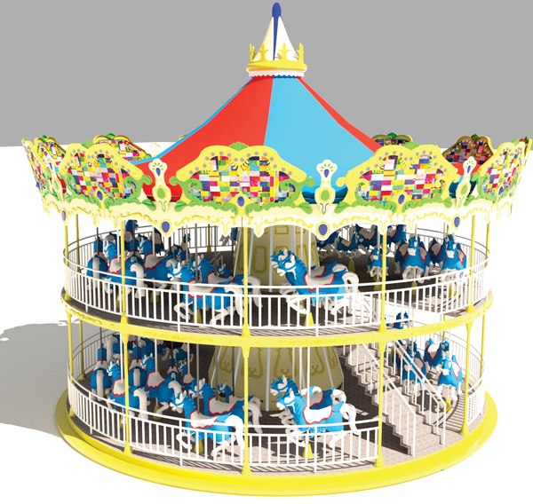 3D модель Carousel 2-storey building - TurboSquid 1942606