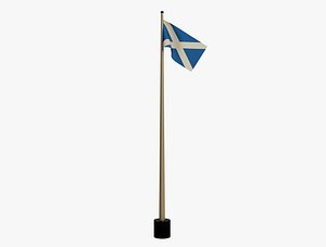3D Scotland flag