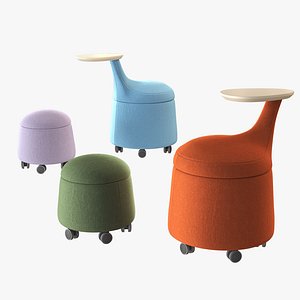 Office stools Yoco Series by Claudio Bellini 3D model