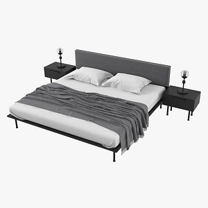 loft bedroom set 3D