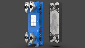plate heat exchanger 3D