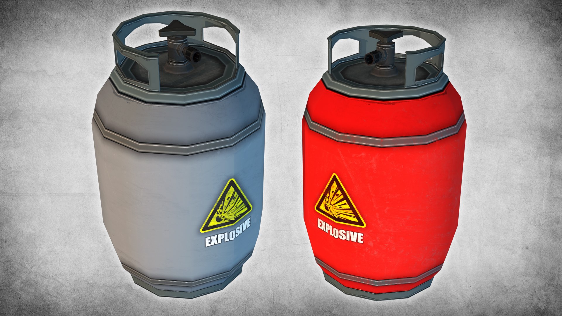 3d model of propane tanks