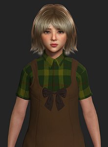 AAA 3D REALISTIC HUMAN CHARACTER - EUROPEAN LITTLE GIRL