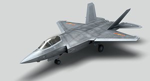 jet fighter shenyang fc-31 3D model