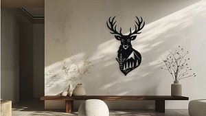 Bundle 38 Designs Deer Wall Decor Art 3D model