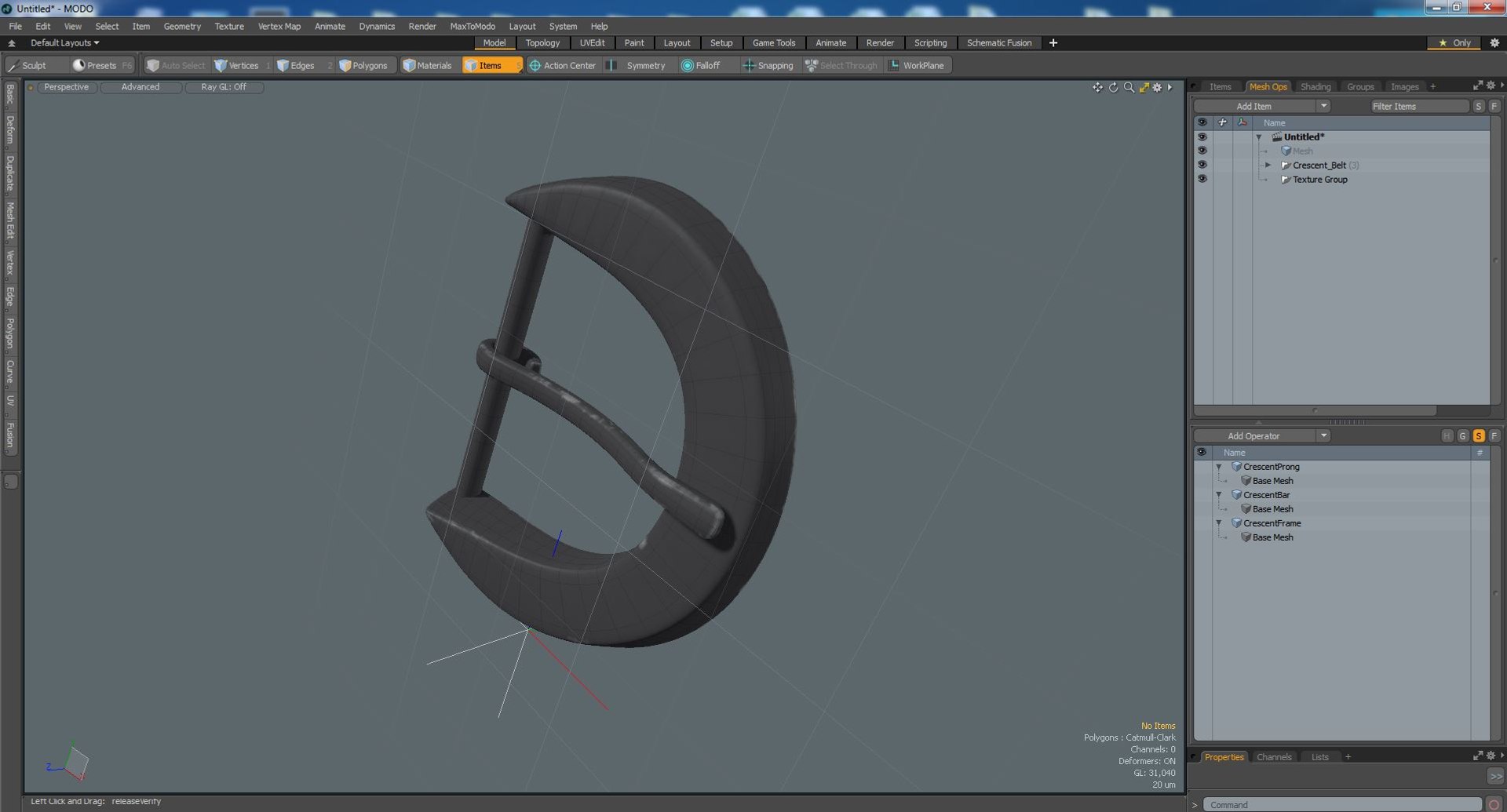 Crescent Belt 3D Model - TurboSquid 2073112