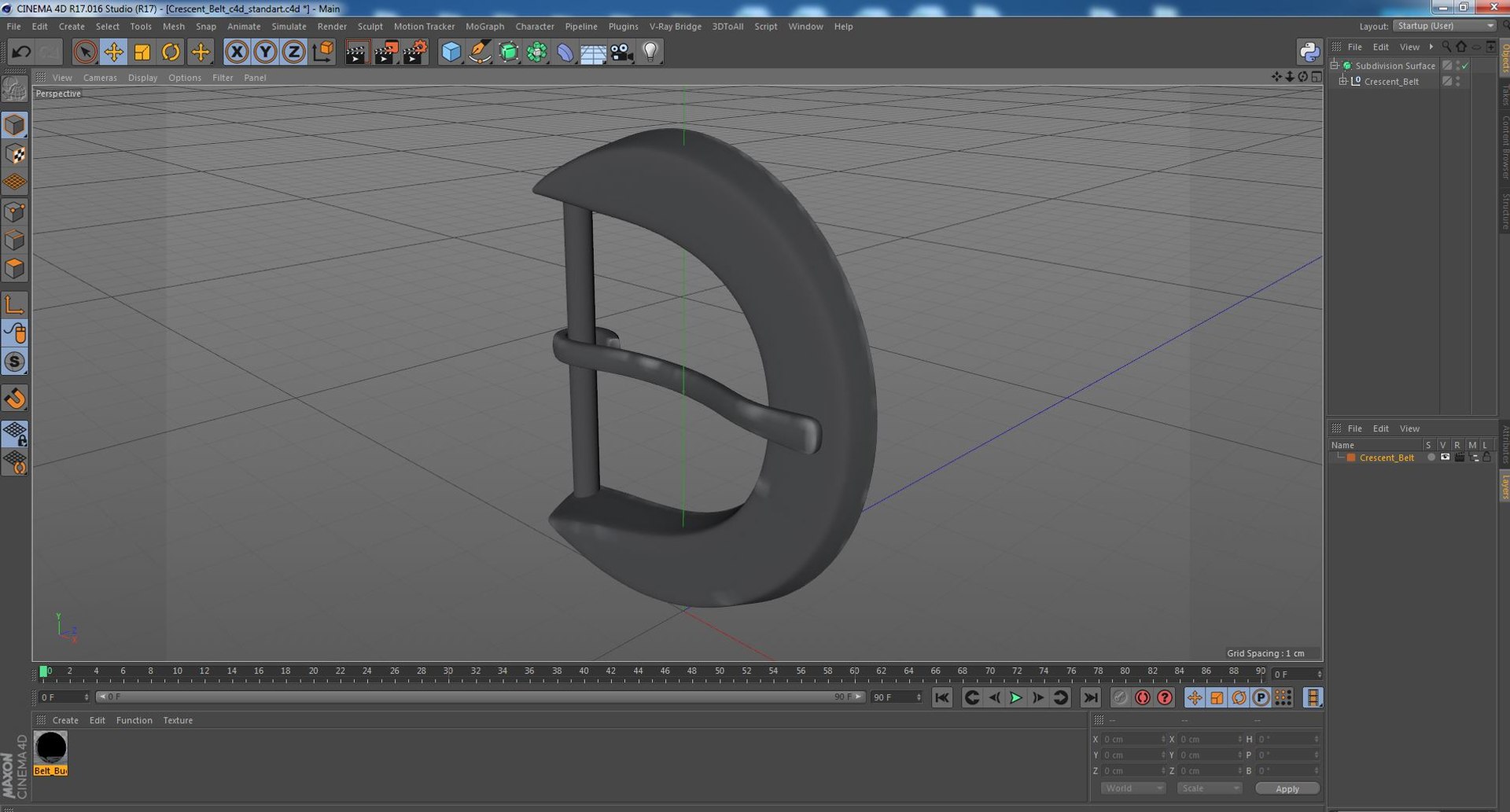 Crescent Belt 3D Model - TurboSquid 2073112