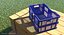 3D vegetable square plastic crate model