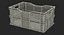 3D vegetable square plastic crate model