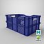 3D vegetable square plastic crate model
