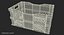 3D vegetable square plastic crate model