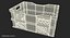 3D vegetable square plastic crate model