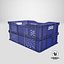 3D vegetable square plastic crate model