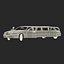 3d model stretch car limousine white
