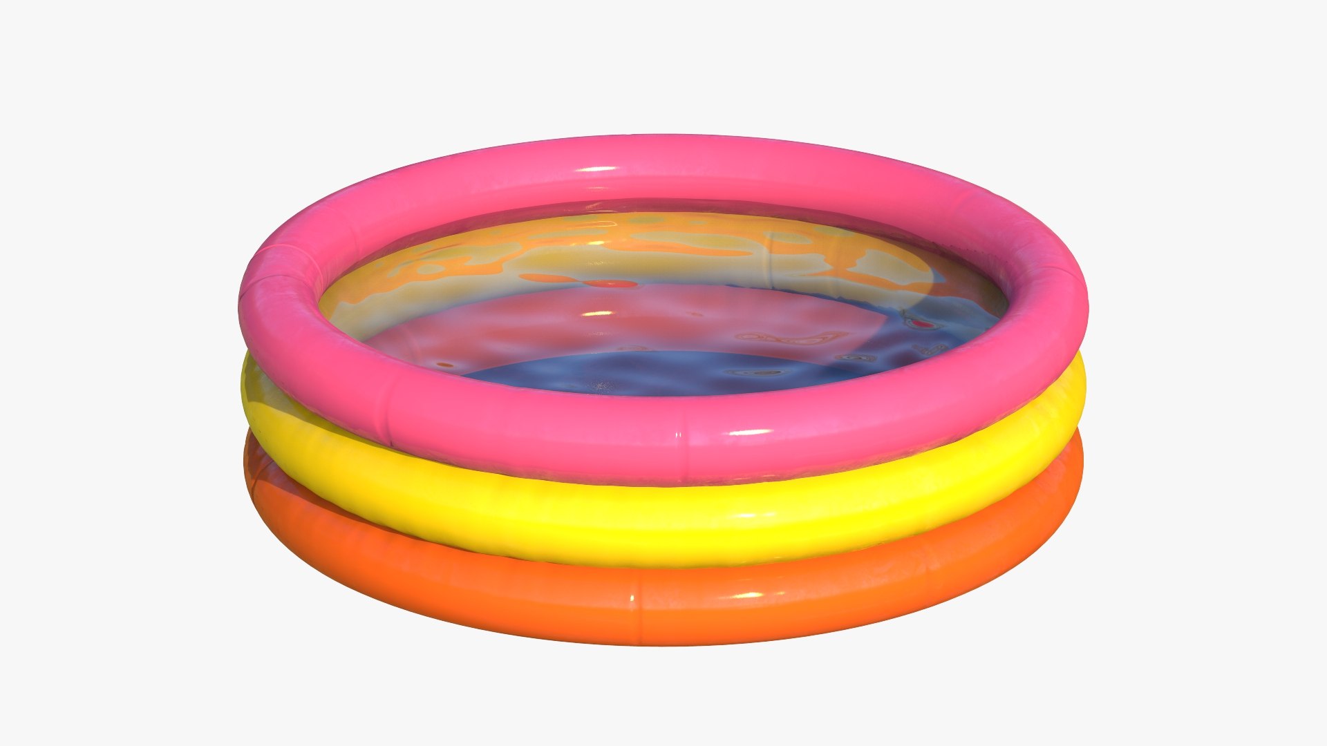 Rainbow Color Rubber Kid Swimming Pool 3D Model - TurboSquid 2228636