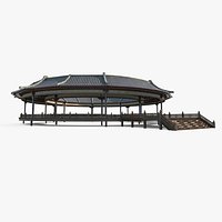 Circular cloisters of ancient Asian architecture