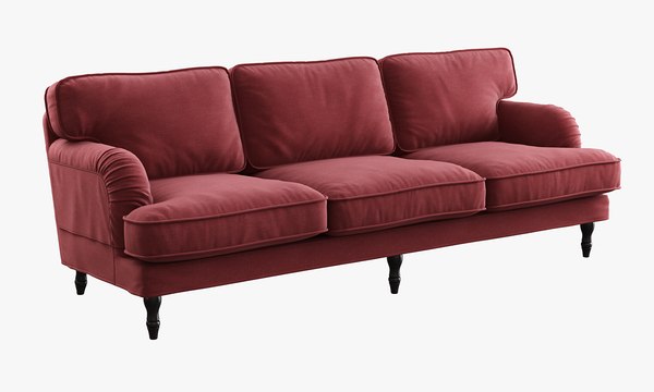ikea stocksund three-seat sofa 3d obj
