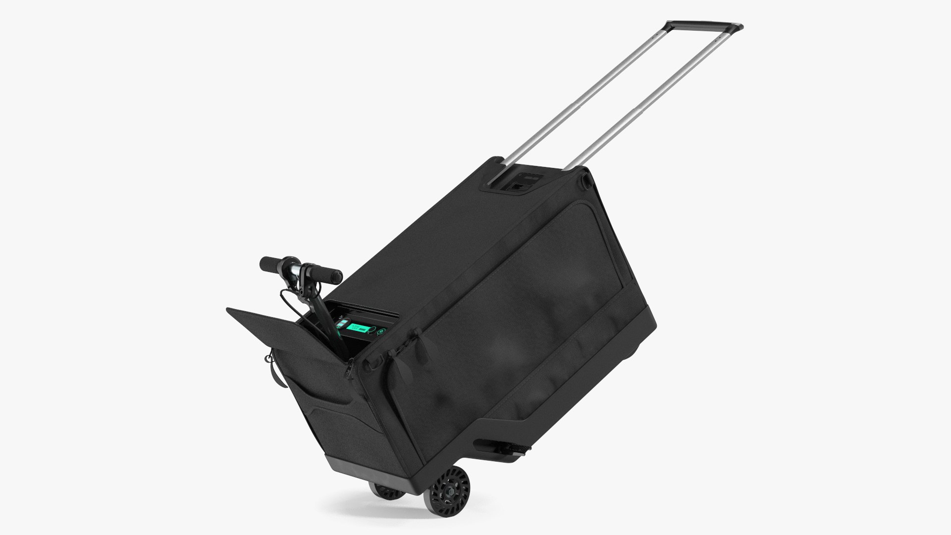 Motorized Rideable Carry on Luggage Rigged 3D model preview