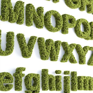Mossy letters and numbers collection vol 187 3D model