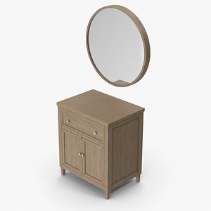 Bedroom Cabinet With Mirror 3D model