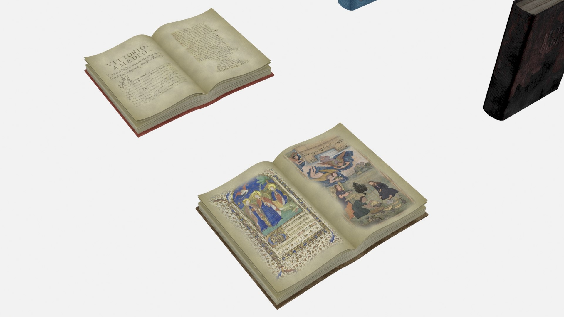3D Old Ancient Books model - TurboSquid 2051136