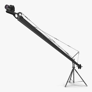 Camera Crane with Nikon D500 Rigged 3D Model