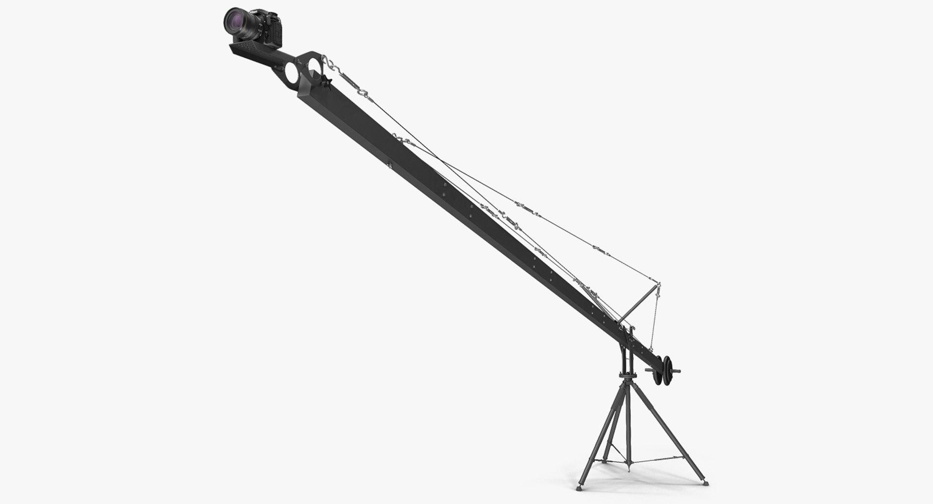 Camera Crane with Nikon D500 Rigged 3D Model 3D model preview
