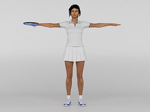 3D Female Tennis Player
