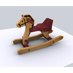 Rocking Horses - low poly game toy