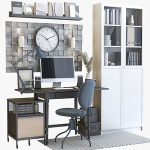 IKEA office workplace 132 3D model