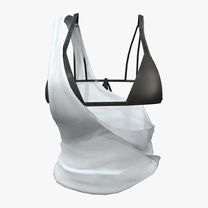 3D Off-Shoulder Tank Top With Bikini Under