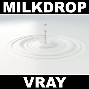 milk drop 3d model