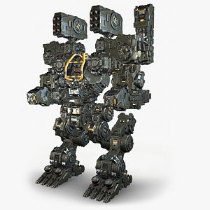 military robot mech warrior 3D