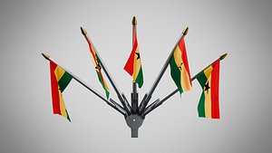 Wall Mount Flags 5 Of Ghana model