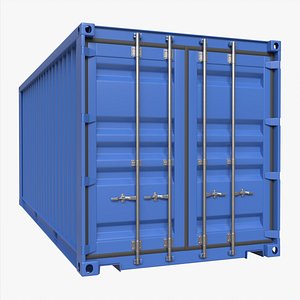 3D Shipping Container Dry 20-foot Blue model