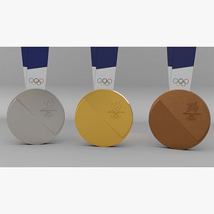 3D model XXV Olympic Winter Games Milano Cortina 2026 Medals