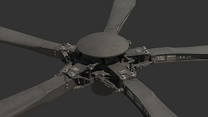 3D main rotor atak helicopter
