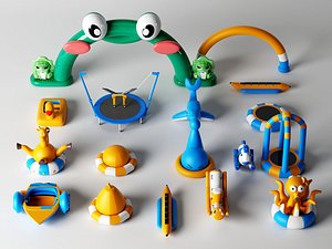 Colorful inflatable toys for childrens playgrounds model