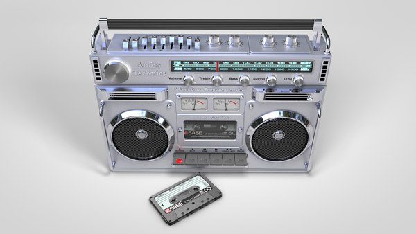 modelo 3d Boom Box y Cassette - TurboSquid 1257035