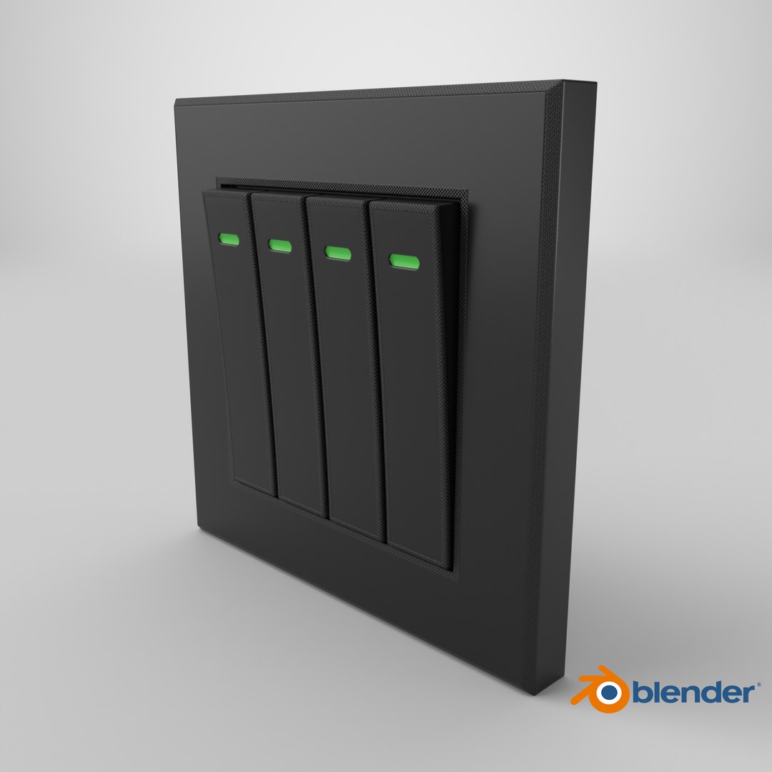 Black Light Switch x4 model https://p.turbosquid.com/ts-thumb/tl/32ag8e/4B/stemcell_blender_cycles_render/png/1779282496/1920x1080/fit_q87/a3aeea101a3dd1f1d0fa63b826f7b5fcf5768264/stemcell_blender_cycles_render.jpg