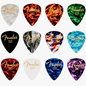 3D model Fender Guitar Picks PBR