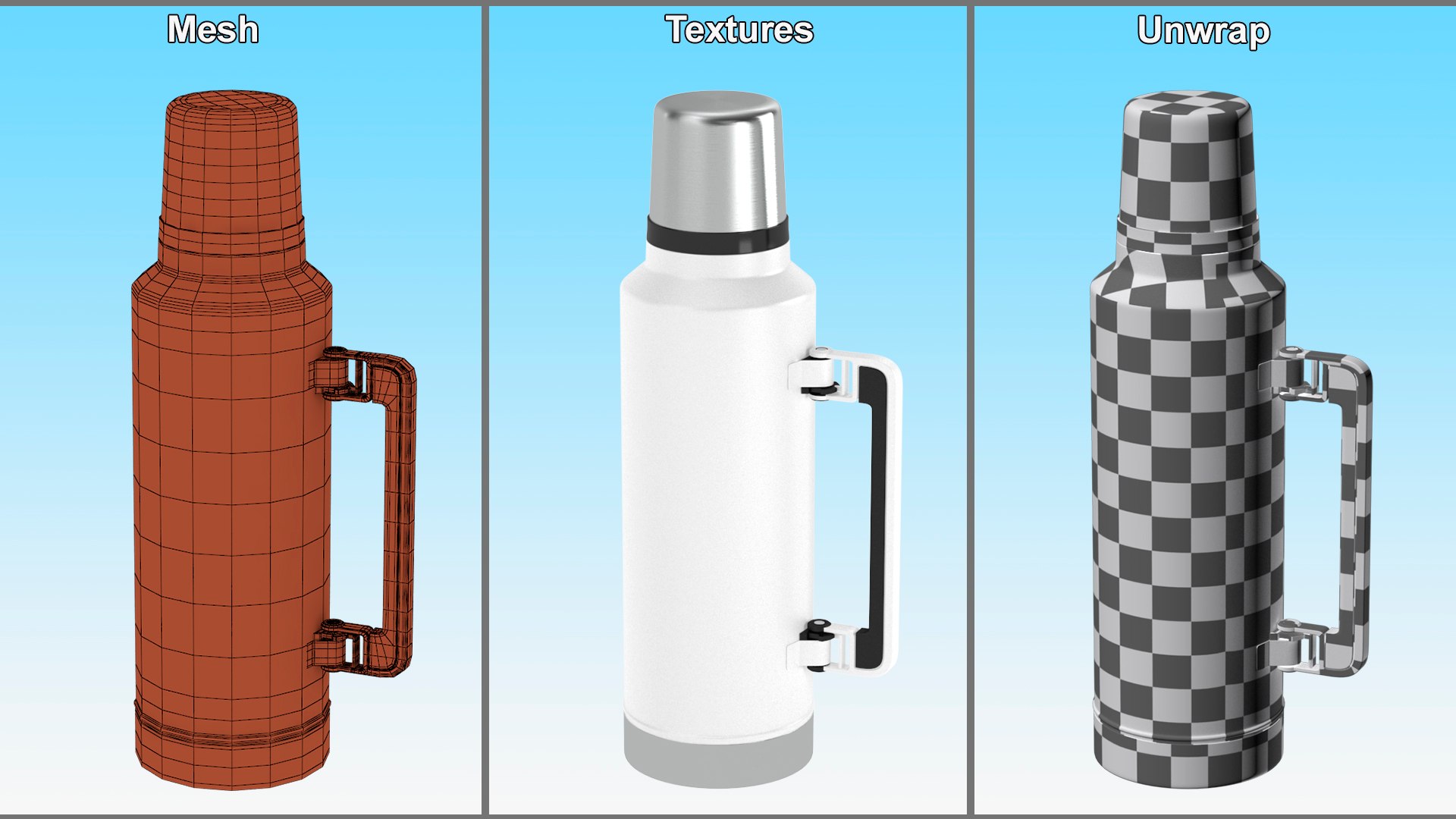 Stainless Steel Vacuum Bottle White 3D model https://p.turbosquid.com/ts-thumb/tl/4IMKoe/2B/stainlesssteelvacuumbottlewhitemb3dmodel014/jpg/1715894136/1920x1080/fit_q87/0e77a24222b03996b3ad26ab1b0336a1fcc9858d/stainlesssteelvacuumbottlewhitemb3dmodel014.jpg