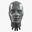 Cabeza de robot macho gris
