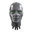Cabeza de robot macho gris